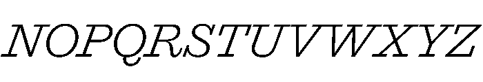 Successor Extralight Italic Font UPPERCASE