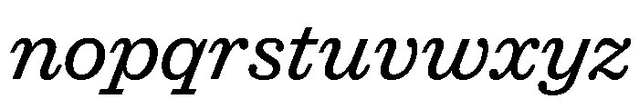 Successor Light Italic Font LOWERCASE