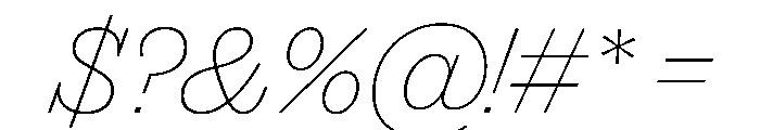 Successor Thin Italic Font OTHER CHARS