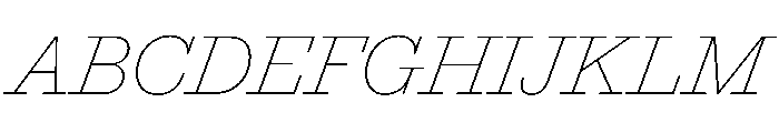 Successor Thin Italic Font UPPERCASE