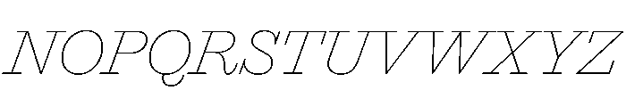 Successor Thin Italic Font UPPERCASE