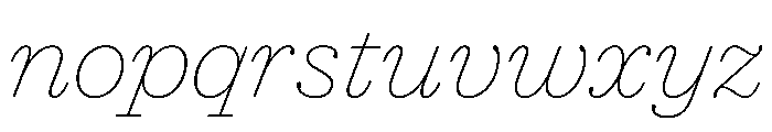 Successor Thin Italic Font LOWERCASE