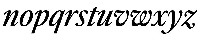 Sunlight CondMedIta Font LOWERCASE