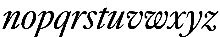 Sunlight CondensedItalic Font LOWERCASE