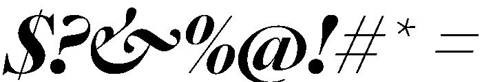 SunlightItalicVAR BlackContrastItalic Instance Font OTHER CHARS