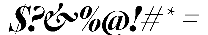 SunlightItalicVAR CondensedBlackContrastItalic Instance Font OTHER CHARS