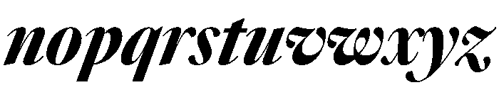 SunlightItalicVAR CondensedBlackContrastItalic Instance Font LOWERCASE