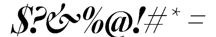 SunlightItalicVAR CondensedBoldContrastItalic Instance Font OTHER CHARS
