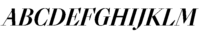 SunlightItalicVAR CondensedBoldContrastItalic Instance Font UPPERCASE