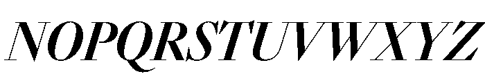 SunlightItalicVAR CondensedBoldContrastItalic Instance Font UPPERCASE