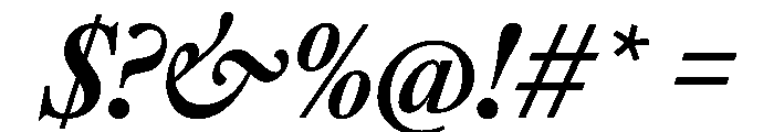 SunlightItalicVAR CondensedBoldItalic Instance Font OTHER CHARS