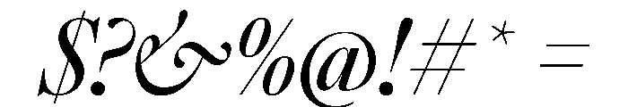SunlightItalicVAR CondensedContrastItalic Instance Font OTHER CHARS