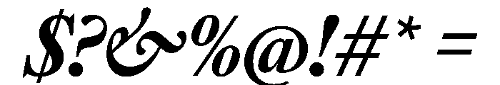 SunlightItalicVAR CondensedExtraBoldItalic Instance Font OTHER CHARS