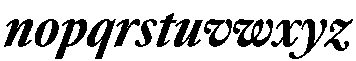 SunlightItalicVAR CondensedExtraBoldItalic Instance Font LOWERCASE