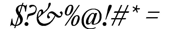 SunlightItalicVAR CondensedItalic Instance Font OTHER CHARS