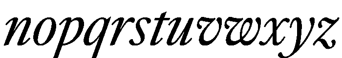 SunlightItalicVAR CondensedItalic Instance Font LOWERCASE