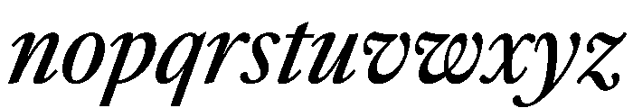 SunlightItalicVAR CondensedMediumItalic Instance 4ae80101 Font LOWERCASE