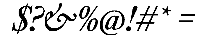SunlightItalicVAR CondensedMediumItalic Instance Font OTHER CHARS