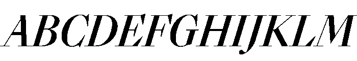 SunlightItalicVAR CondensedSemiBoldContrastItalic Instance Font UPPERCASE