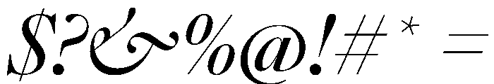 SunlightItalicVAR ContrastItalic Instance Font OTHER CHARS