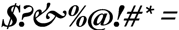SunlightItalicVAR ExtraBoldItalic Instance Font OTHER CHARS