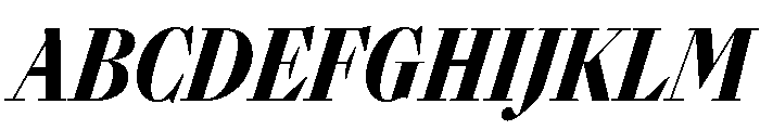 SunlightItalicVAR ExtraCondensedBlackContrastItalic Instance 44babd2c Font UPPERCASE