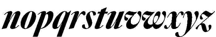 SunlightItalicVAR ExtraCondensedBlackContrastItalic Instance Font LOWERCASE