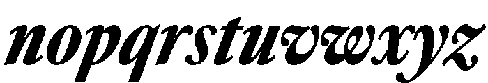 SunlightItalicVAR ExtraCondensedBlackItalic Instance 68bd251f Font LOWERCASE