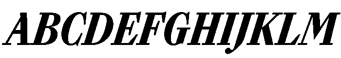SunlightItalicVAR ExtraCondensedBlackItalic Instance Font UPPERCASE