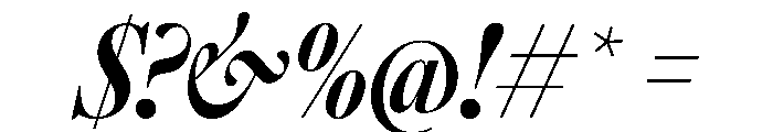 SunlightItalicVAR ExtraCondensedBoldContrastItalic Instance Font OTHER CHARS