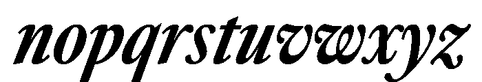 SunlightItalicVAR ExtraCondensedBoldItalic Instance Font LOWERCASE