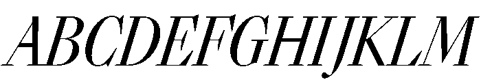 SunlightItalicVAR ExtraCondensedContrastItalic Instance Font UPPERCASE