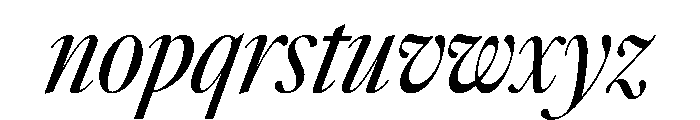 SunlightItalicVAR ExtraCondensedContrastItalic Instance Font LOWERCASE