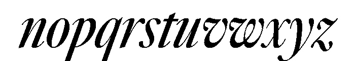 SunlightItalicVAR ExtraCondensedMediumContrastItalic Instance 06974e65 Font LOWERCASE