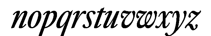 SunlightItalicVAR ExtraCondensedMediumItalic Instance 1126be75 Font LOWERCASE