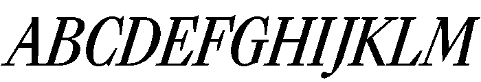 SunlightItalicVAR ExtraCondensedMediumItalic Instance Font UPPERCASE