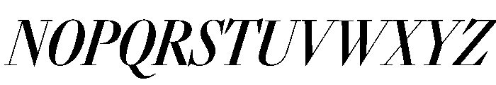SunlightItalicVAR ExtraCondensedSemiBoldContrastItalic Instance 0e820b57 Font UPPERCASE