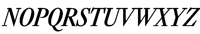 SunlightItalicVAR ExtraCondensedSemiBoldItalic Instance Font UPPERCASE
