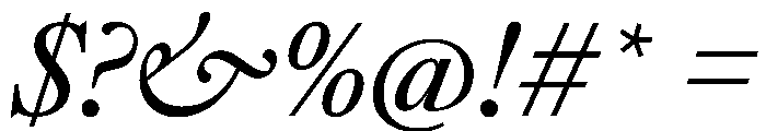 SunlightItalicVAR Italic Instance Font OTHER CHARS