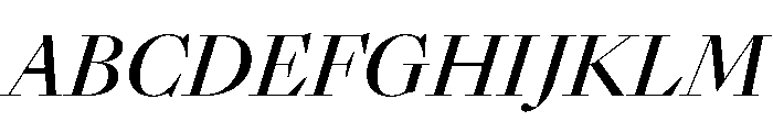 SunlightItalicVAR MediumContrastItalic Instance Font UPPERCASE