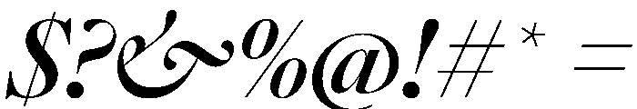 SunlightItalicVAR SemiBoldContrastItalic Instance Font OTHER CHARS