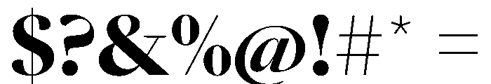 SunlightVAR BlackContrast Instance Font OTHER CHARS