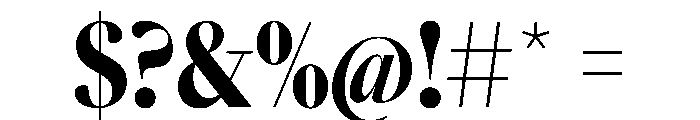 SunlightVAR ExtraCondensedBlackContrast Instance Font OTHER CHARS