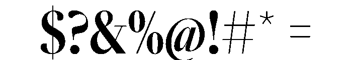 SunlightVAR ExtraCondensedBoldContrast Instance Font OTHER CHARS