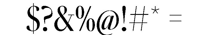 SunlightVAR ExtraCondensedContrast Instance Font OTHER CHARS
