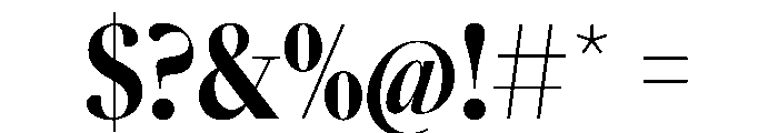 SunlightVAR ExtraCondensedExtraBoldContrast Instance Font OTHER CHARS