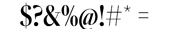 SunlightVAR ExtraCondensedSemiBoldContrast Instance Font OTHER CHARS