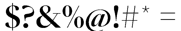 SunlightVAR SemiBoldContrast Instance Font OTHER CHARS