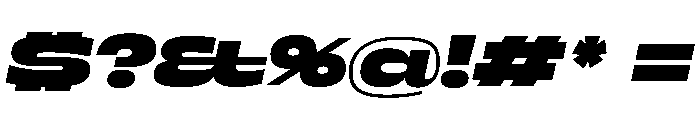 Superheat BlackItalic Instance Font OTHER CHARS