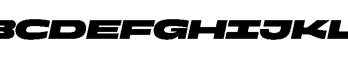 Superheat BlackItalic Instance Font UPPERCASE